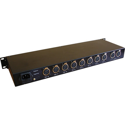 Blizzard Pipeline Distribuidor DMX 8 Salidas 3 y 5 Pines Rack y Pared
