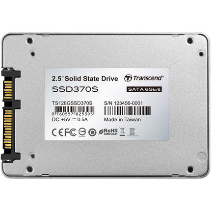 Transcend 128GB SSD370S SSD Interno SATA III 2.5" 560 MB/s 7mm con Soporte 3.5"