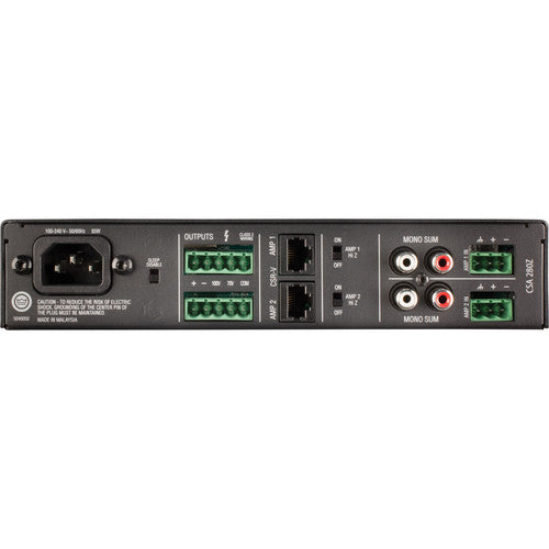 JBL CSA 280Z Amplificador de Audio 2 x 80W con Fuente Universal y Kit Rack
