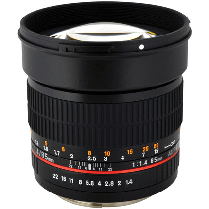 Rokinon 85mm f1.4 AS IF UMC Lente para Canon EF Apertura f1.4 a f22 Full Frame