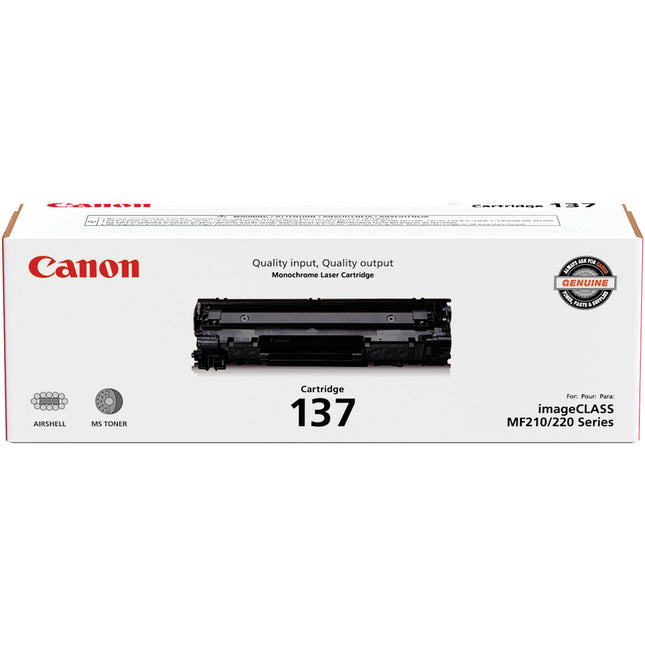 Cartucho de tóner negro Canon 137 para impresoras laser imageCLASS rendimiento 2400 páginas