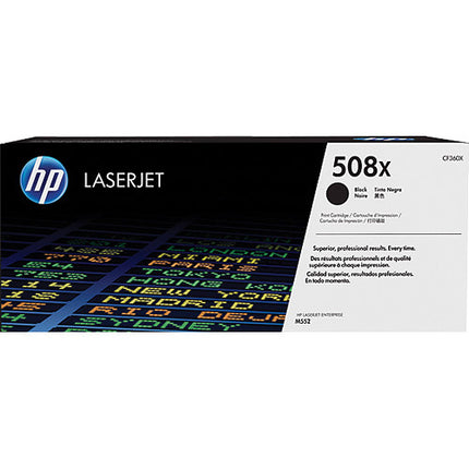 Tóner Negro HP 508X Alto Rendimiento para LaserJet Enterprise M552 12500 Páginas