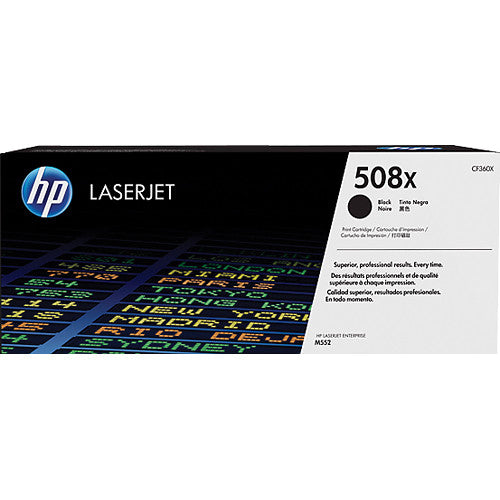 Tóner Negro HP 508X Alto Rendimiento para LaserJet Enterprise M552 12500 Páginas