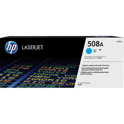 Cartucho de tóner cian HP 508A para impresora LaserJet M552 5000 páginas