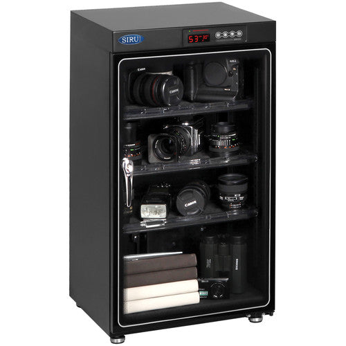 Sirui HC-110 Gabinete Electrónico Control de Humedad con Pantalla LCD y 3 Estantes Ajustables