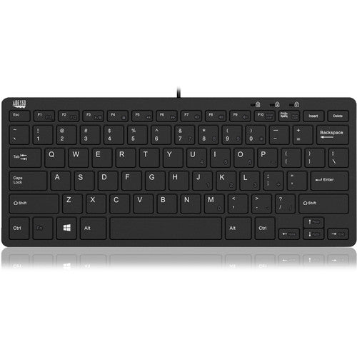 Adesso SlimTouch 510 Teclado Mini USB con 2 Puertos USB Teclado Tenkeyless Silencioso