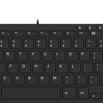 Adesso SlimTouch 510 Teclado Mini USB con 2 Puertos USB Teclado Tenkeyless Silencioso