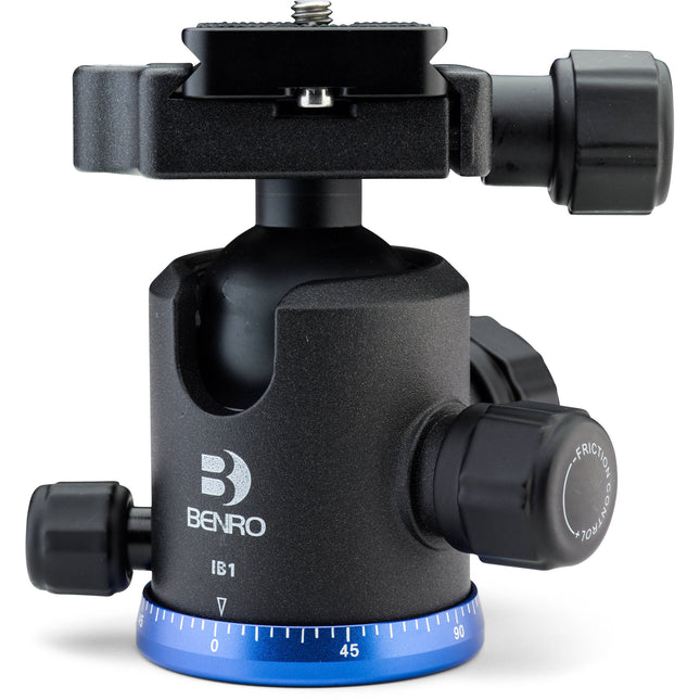 Benro IB1 Rótula de Bola con Control de Fricción y Nivel de Burbuja 3.8" Altura Máx 17.6 lb Capacidad