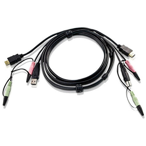 ATEN Cable KVM USB HDMI y Audio 6 Pies con Garantía 2 Años