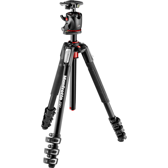 Manfrotto MK190XPRO4-BHQ2 Trípode de Aluminio con Cabezal XPRO y Placa QR 200PL 67.5" altura máxima 33.1 lb carga máxima