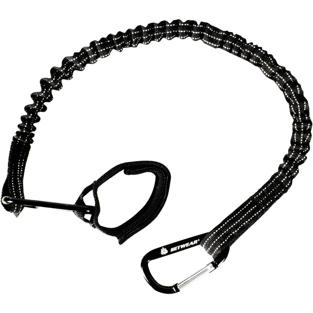 Setwear Tool Leash Negro Cuerda de Polímero con Núcleo de Nylon y Muñequera