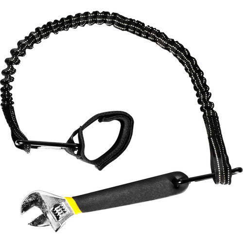 Setwear Tool Leash Negro Cuerda de Polímero con Núcleo de Nylon y Muñequera