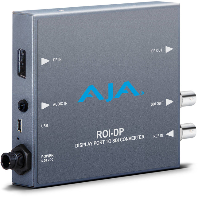 AJA Mini-Convertidor DisplayPort a SDI con Escalado ROI y Entrada Audio Separada
