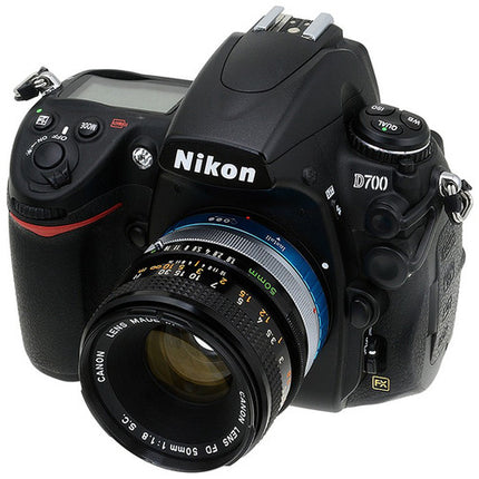 FotodioX Pro Adaptador Montura Canon FD a Nikon F 1.4x Multi-Coated