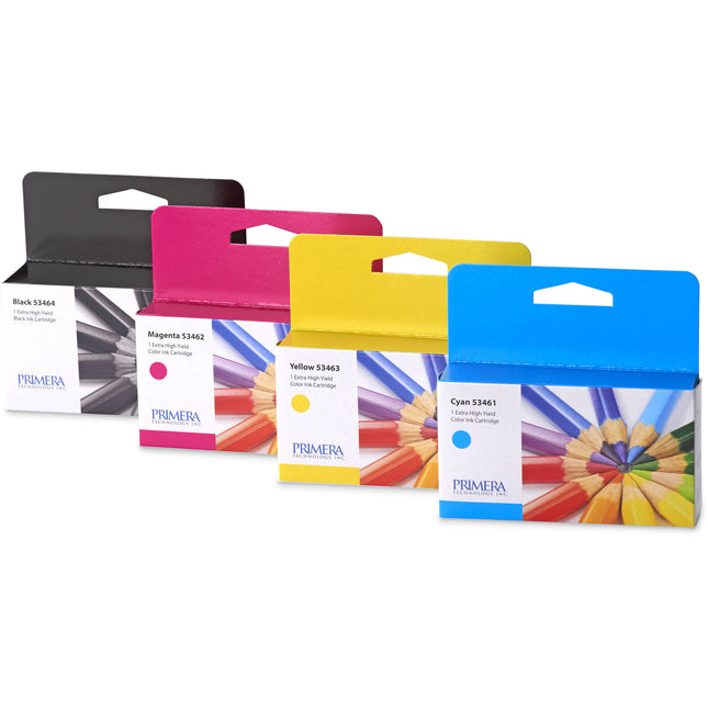 Primera Multi-Pack de Cartuchos de Tinta Pigmentada para Impresora de Etiquetas LX2000 CMYK