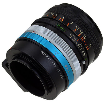 Adaptador FotodioX Canon FD a Sony E Montura para cámara con anillo de apertura