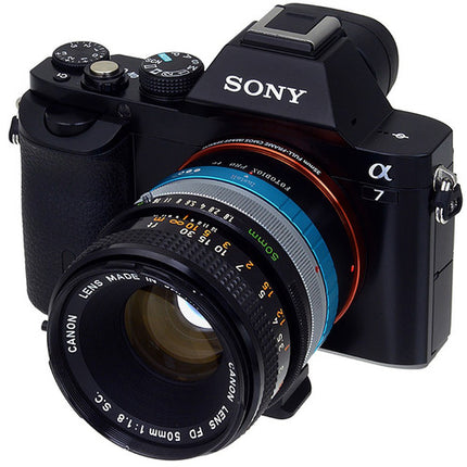Adaptador FotodioX Canon FD a Sony E Montura para cámara con anillo de apertura