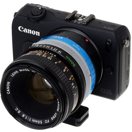 FotodioX Pro Adaptador de Montura para Lente Canon FD a Canon EF-M con Anillo de Control y Pie de Trípode desmontable