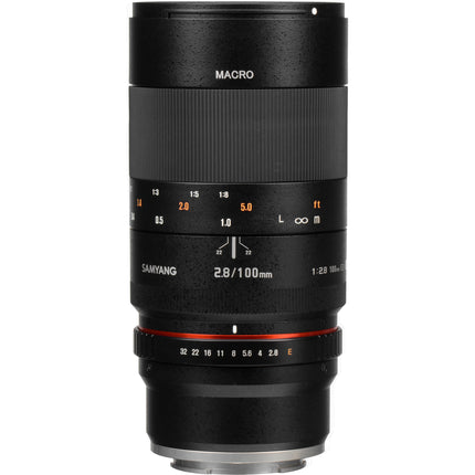 Samyang 100mm f2.8 ED UMC Macro objetivo para Sony E formato Full Frame y lente macro 1:1