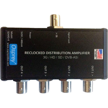 Osprey SDARD-4 Amplificador de Distribución de Video 1:4 para SDI DVB-ASI con Montaje y Cable USB