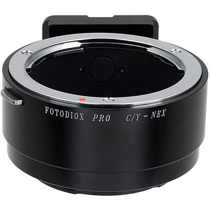 FotodioX Adaptador Montura Contax Yashica a Sony E con Foco Infinito y Pie de Tripode Desmontable