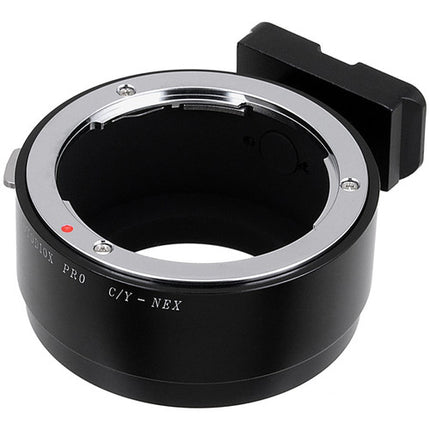 FotodioX Adaptador Montura Contax Yashica a Sony E con Foco Infinito y Pie de Tripode Desmontable