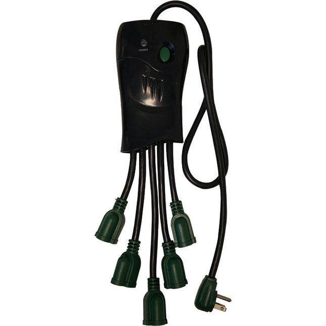 GoGreen Power GG-5OCT Protector de Sobretensión 5 Enchufes 250 Joules Negro