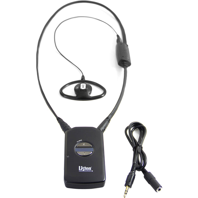 Listen Technologies Intelligent DSP Receptor IR Paquete 1 con Auricular Universal y Lanyard