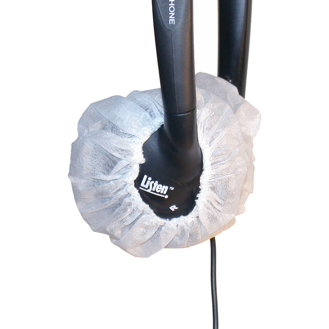 Listen Technologies LA-168 Fundas Sanitarias para Auriculares 3" Diámetro Exterior Pack 10 Blancas