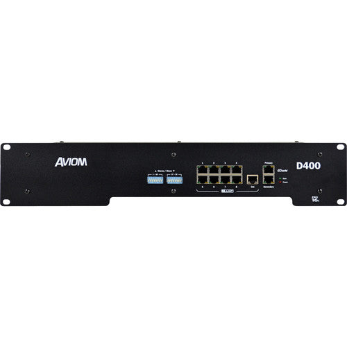 Aviom D400-Dante Distribuidor de Red Audio Dante 32 Canales