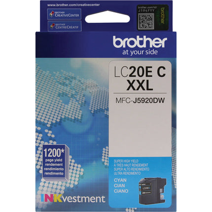 Brother LC20EC Cartucho de tinta cian para impresora MFC-J5920DW 1200 páginas