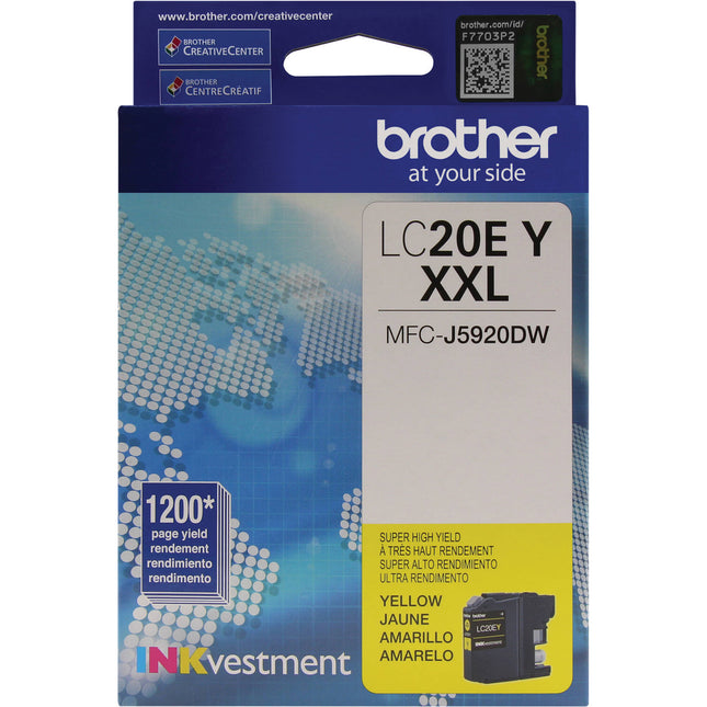 Brother LC20EY Cartucho de Tinta Amarilla Superrendimiento 1200 Páginas para MFC-J5920DW