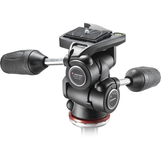 Manfrotto MH804 Cabezal 3 Vías Panorámico y Inclinable Capacidad 10 kg con Placa Rápida 200LT-PL