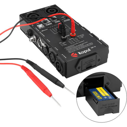 Kopul CBT-12 Probador de Cables 12 en 1 Multiconectores con Batería 9V