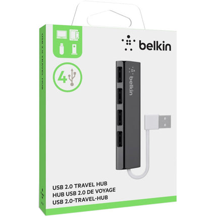 Belkin F4U042BT Hub USB de Viaje Ultra Delgado 4 Puertos USB 2.0 480 Mb/s