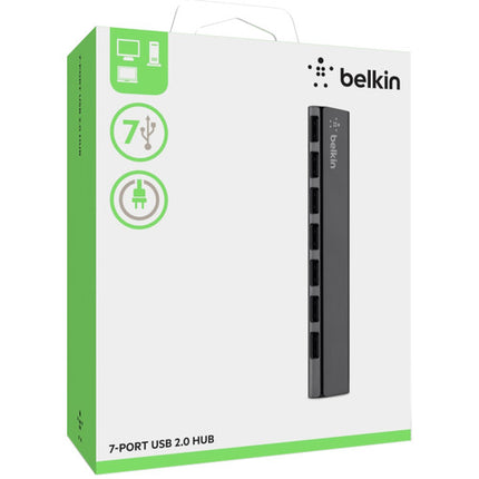 Belkin F4U041TT Hub USB de Escritorio Ultra Delgado 7 Puertos 480 Mb/s Adaptador AC