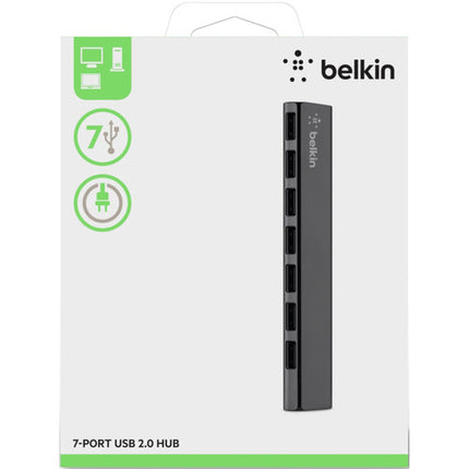 Belkin F4U041TT Hub USB de Escritorio Ultra Delgado 7 Puertos 480 Mb/s Adaptador AC
