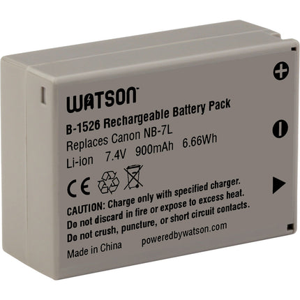 Watson NB-7L Batería de Litio 7.4V 900mAh Repuesto para Canon