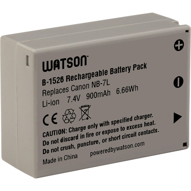 Watson NB-7L Batería de Litio 7.4V 900mAh Repuesto para Canon