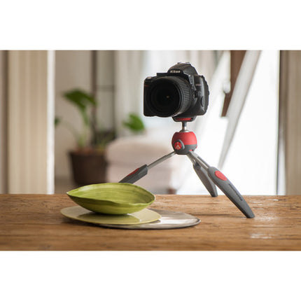 Manfrotto PIXI EVO Mini Trípode Rojo Capacidad 5.5 lb Altura 7.7"