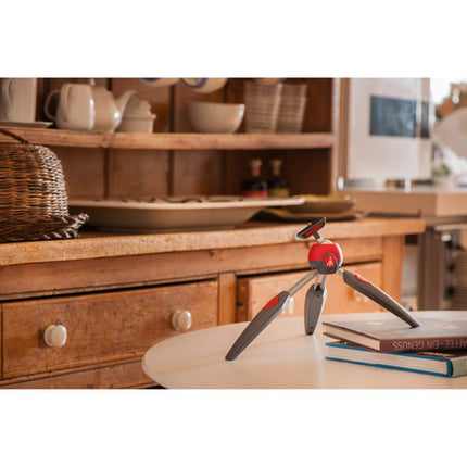 Manfrotto PIXI EVO Mini Trípode Rojo Capacidad 5.5 lb Altura 7.7"