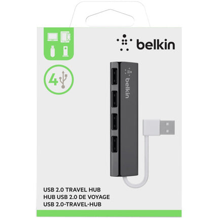 Belkin F4U042BT Hub USB de Viaje Ultra Delgado 4 Puertos USB 2.0 480 Mb/s