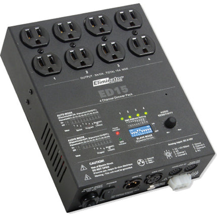 Eliminator Lighting ED-15 Dimmer 4 Canales 600W por Canal 15 Amp Controlador