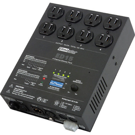Eliminator Lighting ED-15 Dimmer 4 Canales 600W por Canal 15 Amp Controlador
