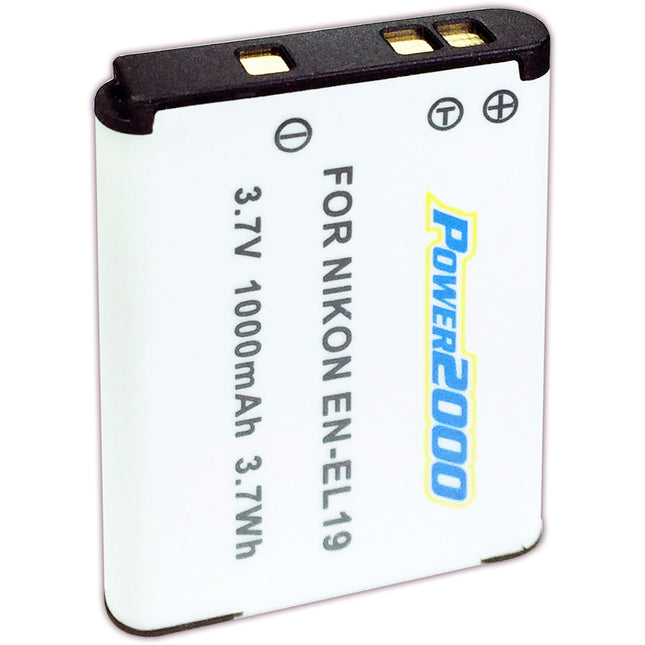 Power2000 EN-EL19 Batería Recargable de Litio 3.7V 1000mAh para Nikon