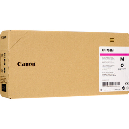 Canon PFI-707M Cartucho de Tinta Magenta 700 mL para impresoras imagePROGRAF iPF830 iPF840 iPF850