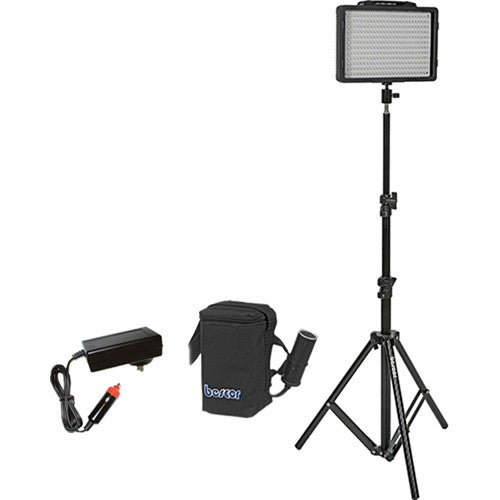 Bescor LED-200S Kit de Luz LED con Batería Cargador y Temperatura 6500K