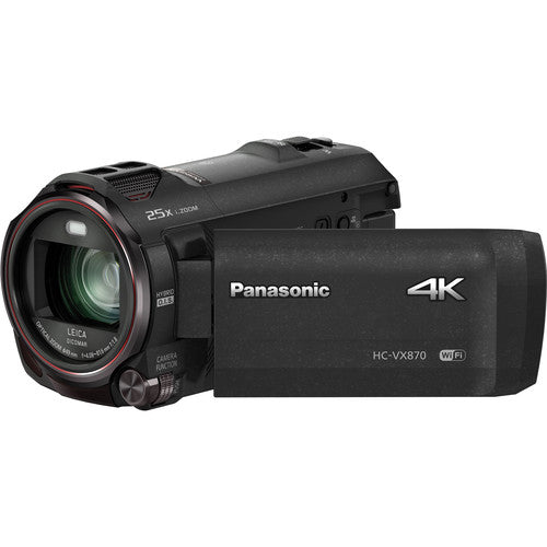 Panasonic HC-VX870K Videocámara 4K UHD 25.9MP Zoom 20x Estabilizador 5Ejes