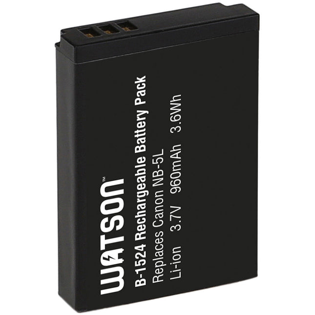 Batería de Ion de Litio Watson NB-5L 3.7V 960mAh Repuesto para Canon