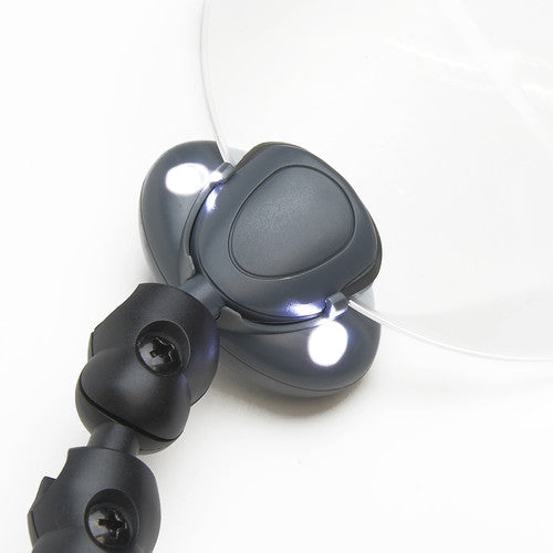 Carson AM-20 Lupa Iluminada 2x con Brazo Ajustable y Base Abrazadera